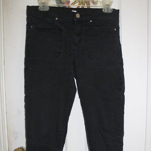 BDG Black Low Waisted Patched Jeans